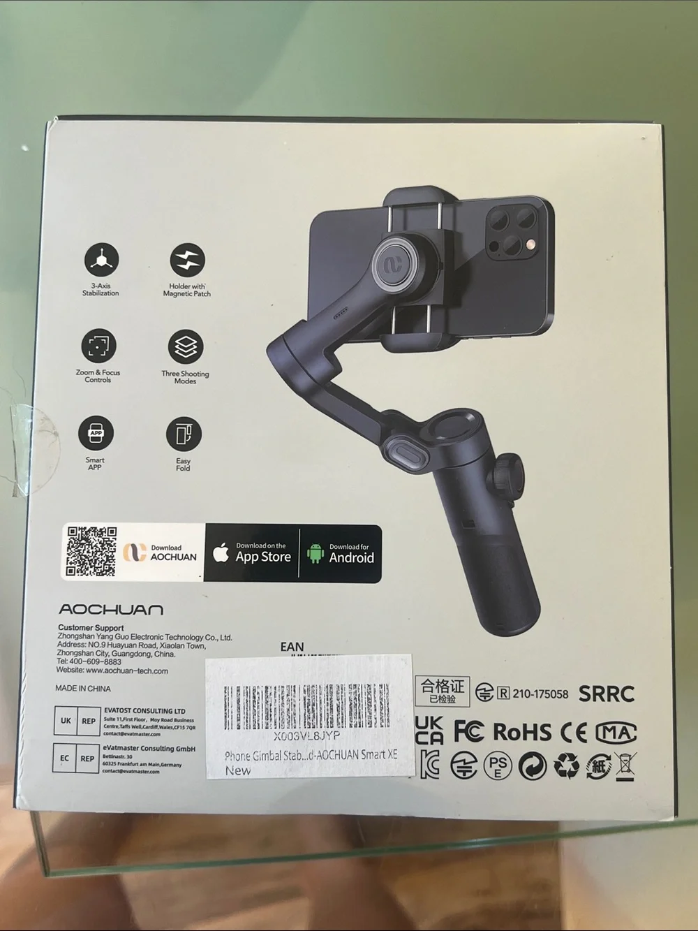 Smart XE 3-Axis Smartphone Stabilizer Gimbal - Black